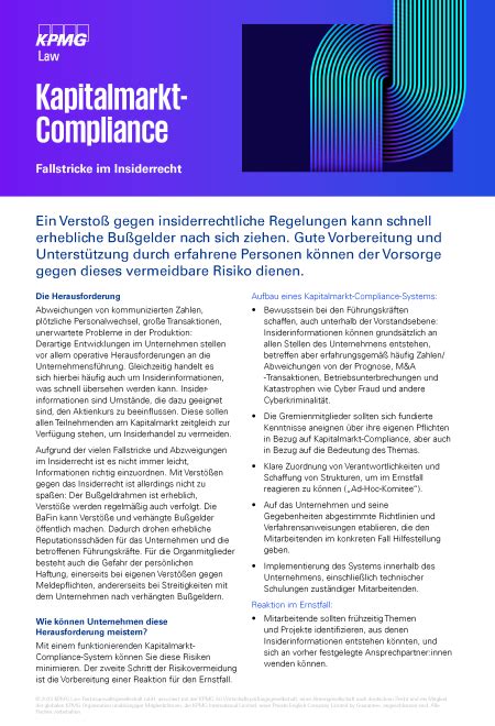 Compliance Und Wirtschaftsstrafrecht Kpmg Law