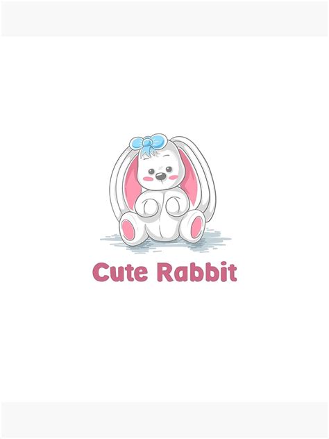 Cute Rabbit Poster For Sale By Futurepoints Redbubble