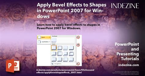 Apply Bevel Effects To Shapes In PowerPoint 2007 For Windows