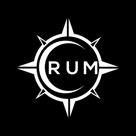 Rum Abstract Technology Circle Setting Logo Design On Black Background