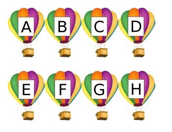 Hot Air Balloon Capitol Letters By Elisha Saunders TpT