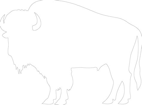 bison outline silhouette 38496500 Vector Art at Vecteezy