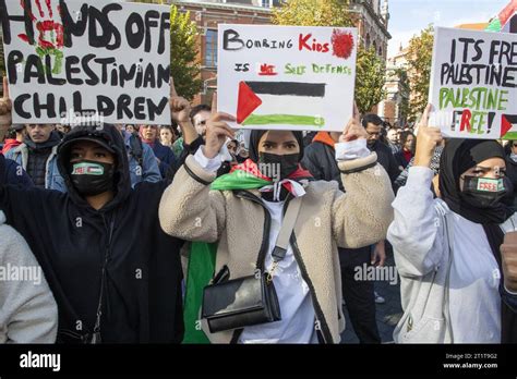 Abbildung zeigt eine pro palästinensische Demonstration