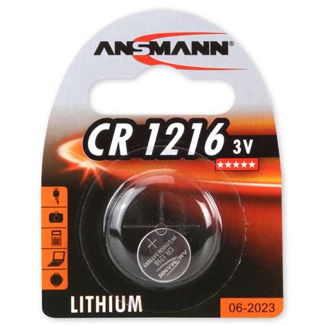 Ansmann CR1216 3V Lithium Battery (24mAh) 1516-0007 B&H Photo