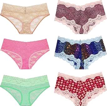 Curve Muse Pack De O Braguitas De Bikini Sexy Con Encaje Transparente Paquete F S Amazon