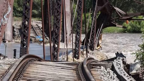 Midwestern Flooding Collapses A Bridge In South Dakota Youtube