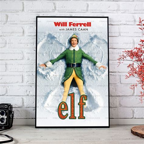 ELF Official Movie Poster Canvas, Funny Christmas Poster, Classic ...