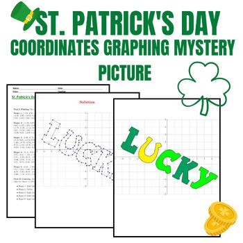 St Patrick S Day Coordinate Graphing Coloring Ordered Pairs Mystery