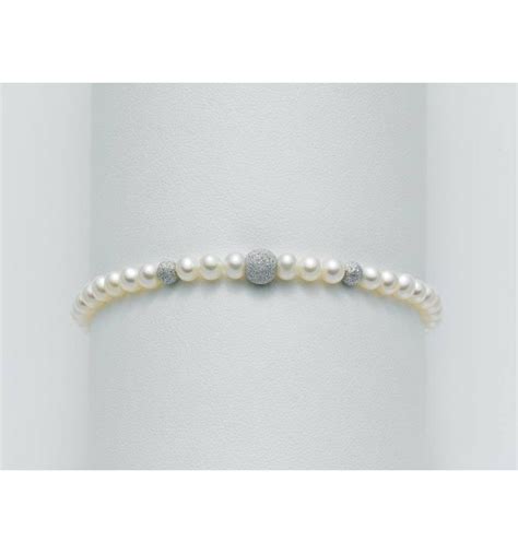 Miluna Bracciale Perle Con Inserti In Oro Bianco Pbr894