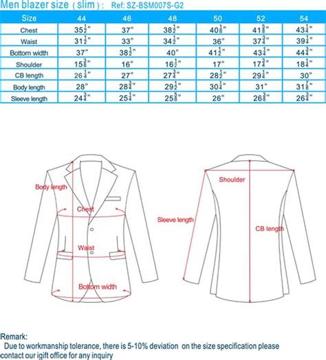 Blazer Size Chart Mens Blazer Jacket Size Chart Ladies Blazer Size