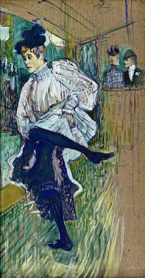 Jane Avril Dancing Circa 1892 Painting By Henri De Toulouse Lautrec