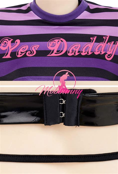 Halloween Gothic Sexy Lingerie Set Striped Short Top And Panty Set Top Quality Lingerie For Sale