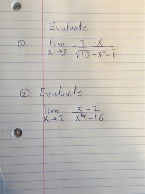 Solved Evaluate Lim X Rightarrow 3 3 X Squareroot 10 X 2 Chegg