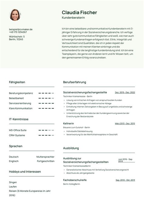 Cv Auf Deutsch 4