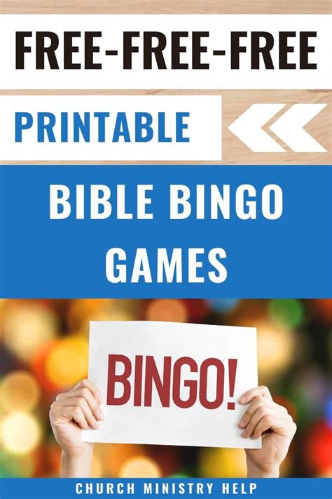 6 Free Printable Bible Bingo Games for Fun Church Activities