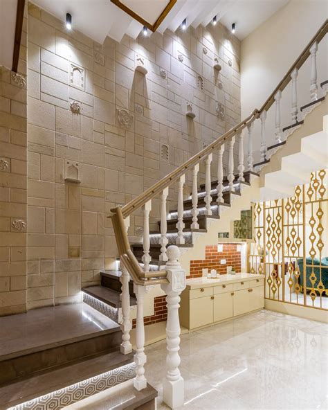 Stone Wall Designs for Modern Staircase