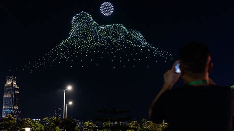 Hong Kong Shenzhen Present Joint Drone Show For China S National Day