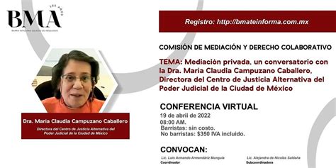 Mediación Privada un conversatorio con la Dra María Claudia Campuzano