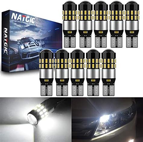 Anpro Pcs T Led Ampoules De Voiture Leds K Lumi Re Blanc