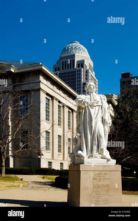 Statue Of French King Louis Xvi For Whom Louisville Kentucky Is Named