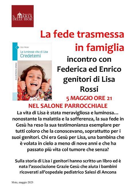 La Fede Trasmessa In Famiglia Incontro Con Federica Ed Enrico Rossi