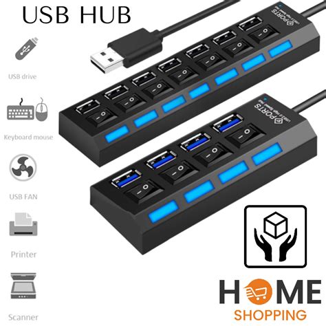 Jual Hs Usb Hub Saklar Port Port Usb Hub Data Reader Usb Hub