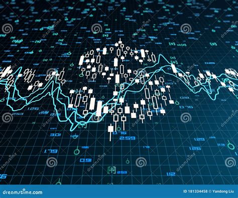 Gráfico De Líneas De Fluctuación Del Mercado De Valores Financiero Compuesto Por Símbolos De