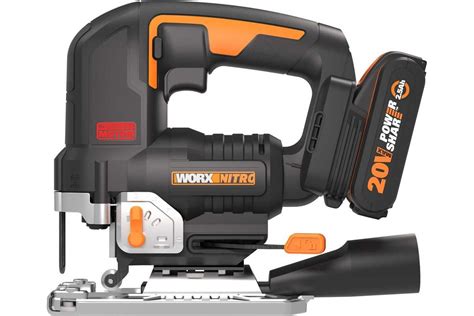 Аккумуляторный бесщеточный лобзик WORX 20 В, 2.5 Ачх1, ЗУ 2 А, кейс ...
