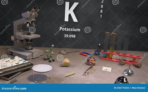 Element 19 K Potassium of the Periodic Table Infographic Stock Video ...