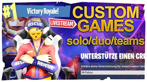 🛑live 🎃fortnite🎃custom Games Mit Euch Soloduoteams Abozocken💋