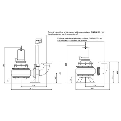 Sanipump Zf 100 Ex Bomba Sumergible De Hierro Fundido Para Elevar Aguas Residuales Y Pluviales