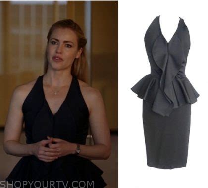 Suits: Season 9 Episode 1 Katrina's Black Peplum Halter Dress | Shop ...