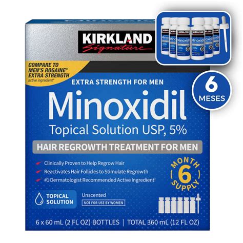 Minoxidil Kirkland 5 Original 6 Meses De Tratamento CAIXA LACRADA