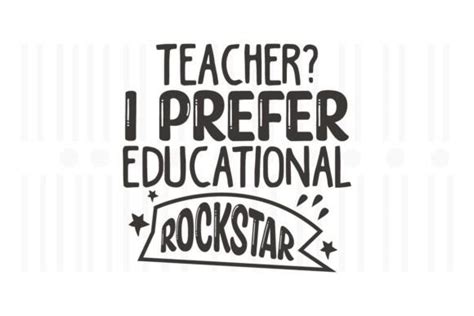 Teacher I Prefer Educational Rockstar Graphic By Svg Box · Creative Fabrica