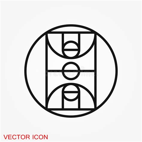 Vector Del Icono Del Baloncesto En El Estilo Plano De Moda Aislado En