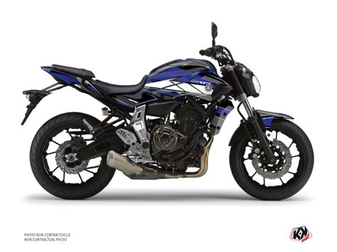 kit déco moto yamaha steel noir bleu Kutvek