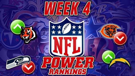 Week 4 Nfl Power Rankings Bears Have No Offense Chargers Beat The