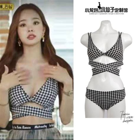 Mua Set bikini caro mùa hè phong cách Song Ji A Freezia Single Inferno Địa Ngục Độc Thân hot