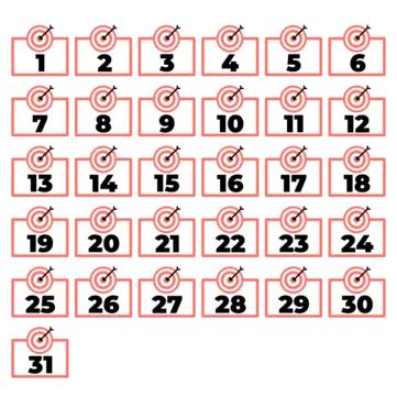 Numbers 1 To 31 Month Date Clipart Vector, Numbers Clipart, Date ...