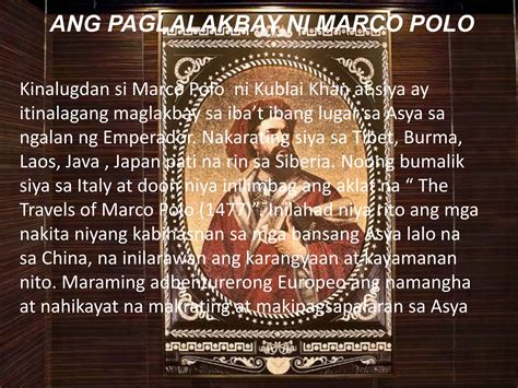 Ang Paglalakbay Ni Marco Polo Ppt