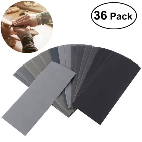 Ueetek 36pcs 400 To 3000 Grit Sandpaper Assortment Dry Wet For