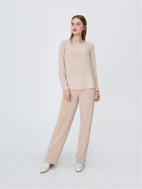 Bluză lungă și ușoară Culoare nude SINSAY XS X