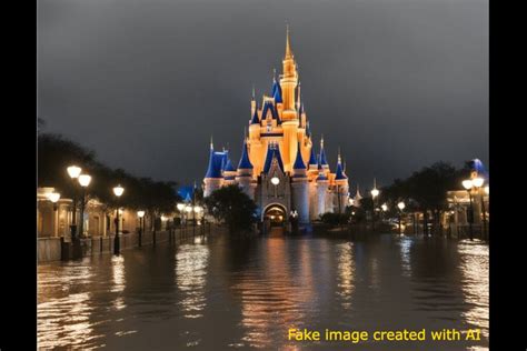 Fake Photos Of Disney World Destroyed By Hurricane Milton Flood Social