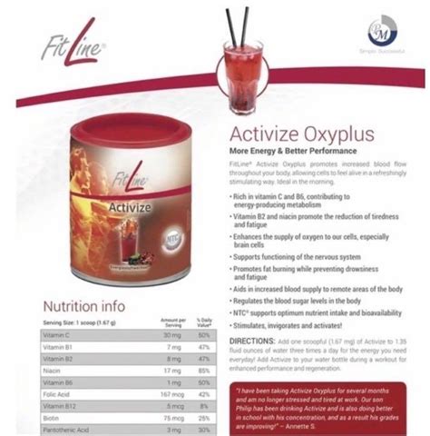 FitLine Activize Oxyplus, Health & Nutrition, Health Supplements ...