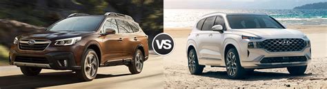 Subaru Outback Vs Hyundai Santa Fe Comparison Walser Subaru Burnsville