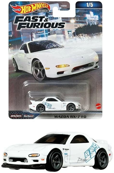 Mattel Hot Wheels Premium Rychle a zběsile MAZDA RX FD Legenio Specialista na stavebnice