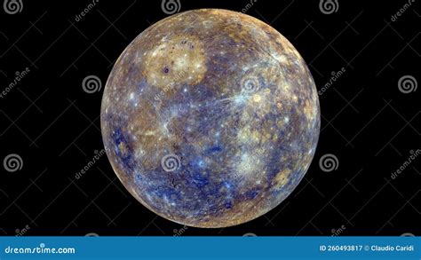 Planet Mercury Surface Details. View from the Space. Stock Image ...