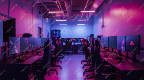 Premium Photo | A dynamic esports training facility where professional ...