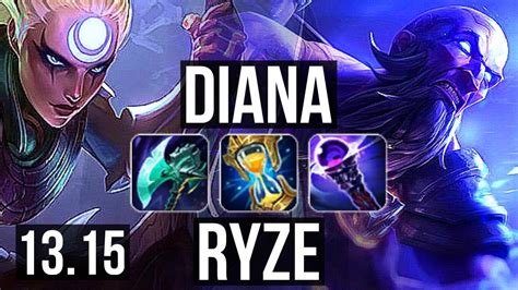 Diana Vs Ryze Mid 77 Winrate 6 Solo Kills Godlike Euw Master