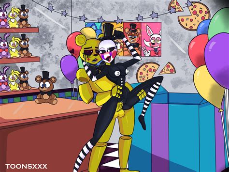 Rule 34 1boy 1girls Animatronic Animatronics Areolae Ass Balloon Balloons Bowtie Breasts Five